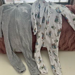 Baby pajamas bunny themed and Peter rabbit themed!
